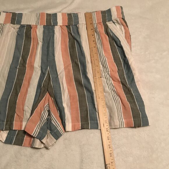 SONOMA SHORTS Plus Size 3X Neutral Stripes  Pull On Elastic Waist $36 Woman New - Picture 7 of 9
